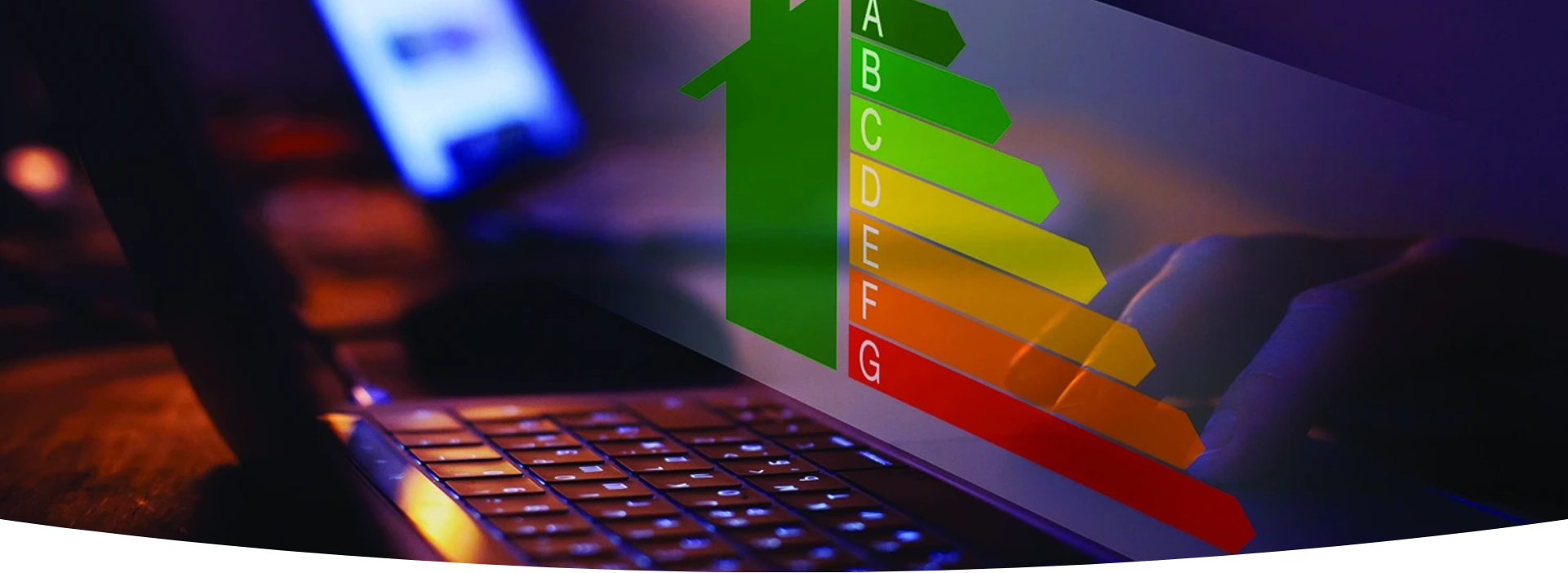 Laptop with letters A-G