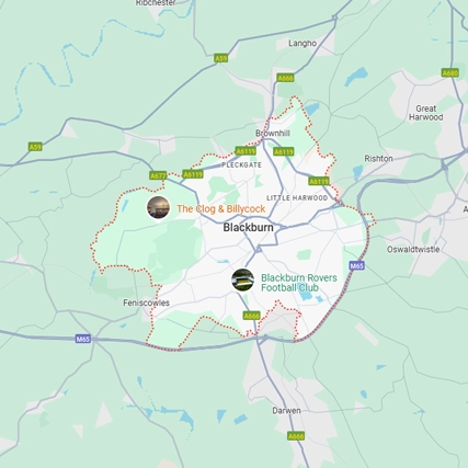 Map of Blackburn