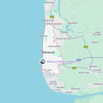 Map of Blackpool