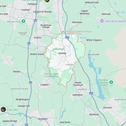 Map of Chorley
