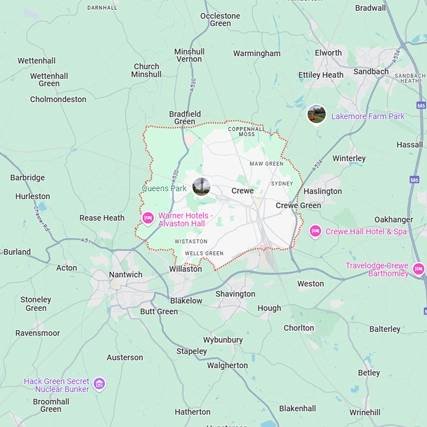 Map of Crewe