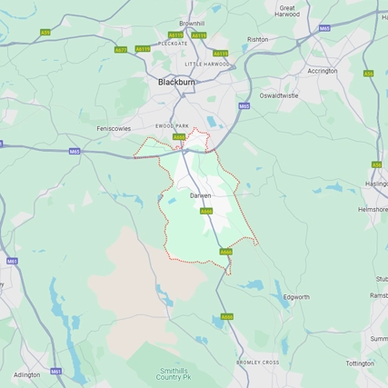 Map of Darwen