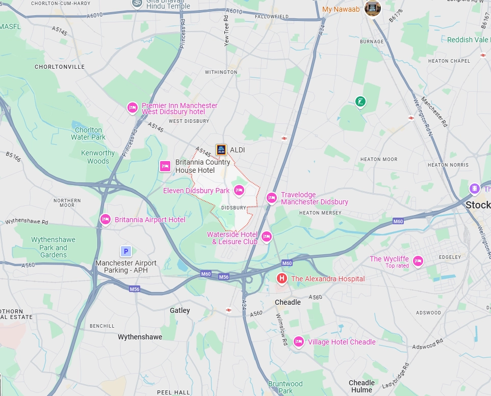 Map of Didsbury