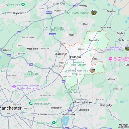 Map of Oldham