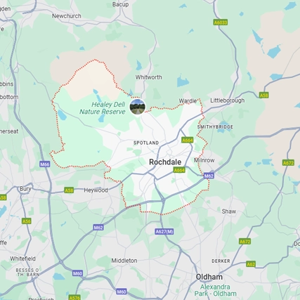 Map of Rochdale