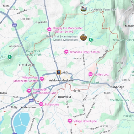 Map of Ashton-under-Lyne