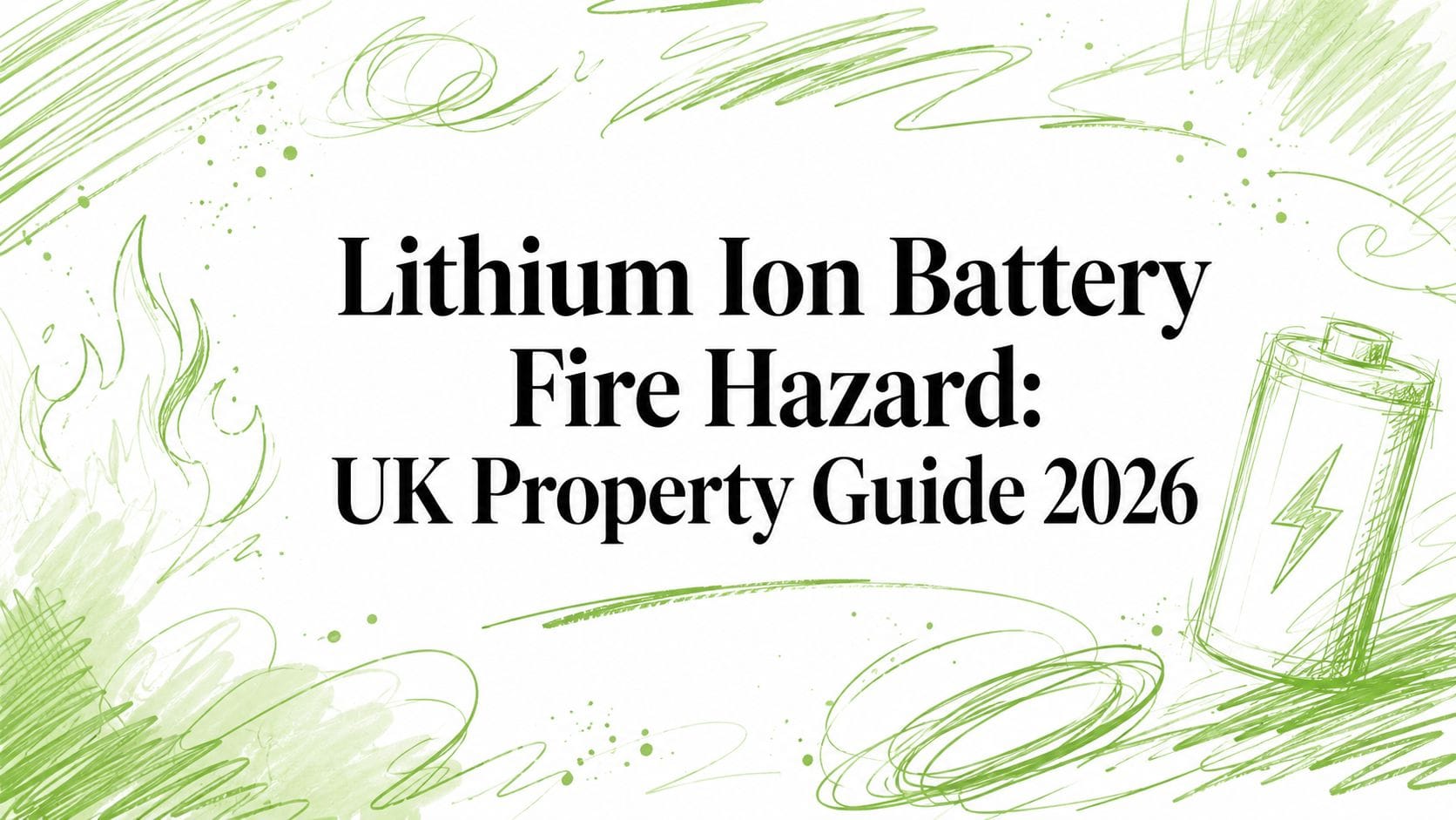 Lithium-ion battery fire hazard guide cover image for UK landlords and property owners