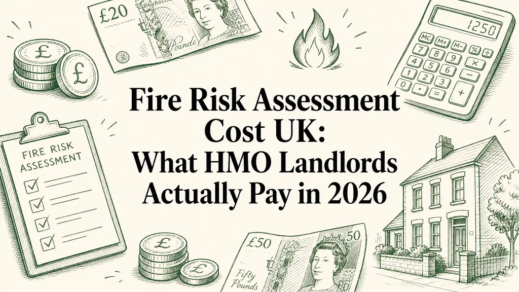 Illustration for Fire Risk Assessment Cost UK: What HMO Landlords Actually Pay in 2026