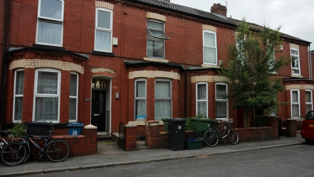 Terraced house in multiple occupation in Manchester, UK